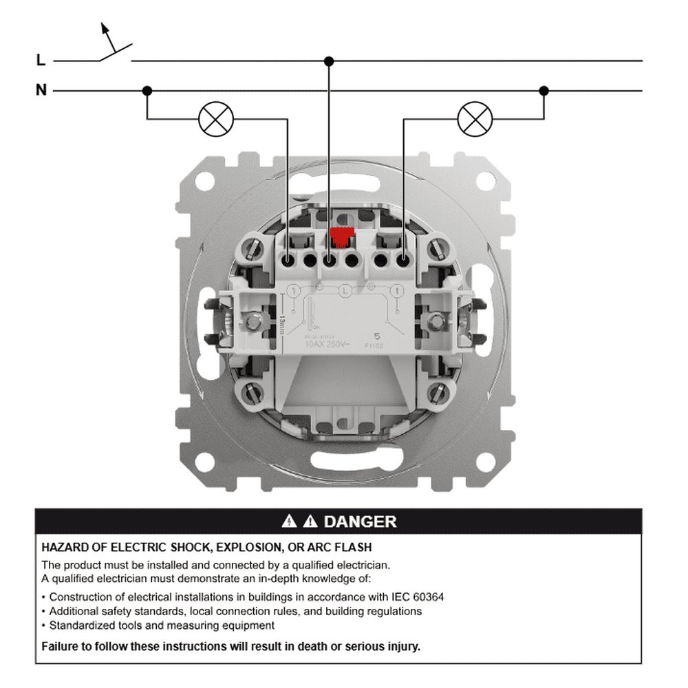 Вимикач Schneider Sedna Design бежевий 2кл з підсвіткою ( SDD112105L )